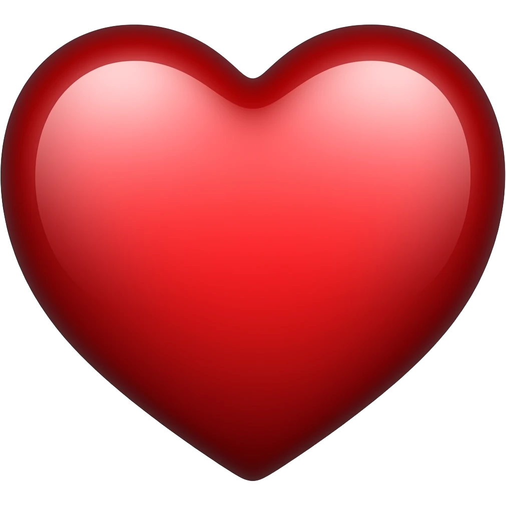 Cherry red heart emoji