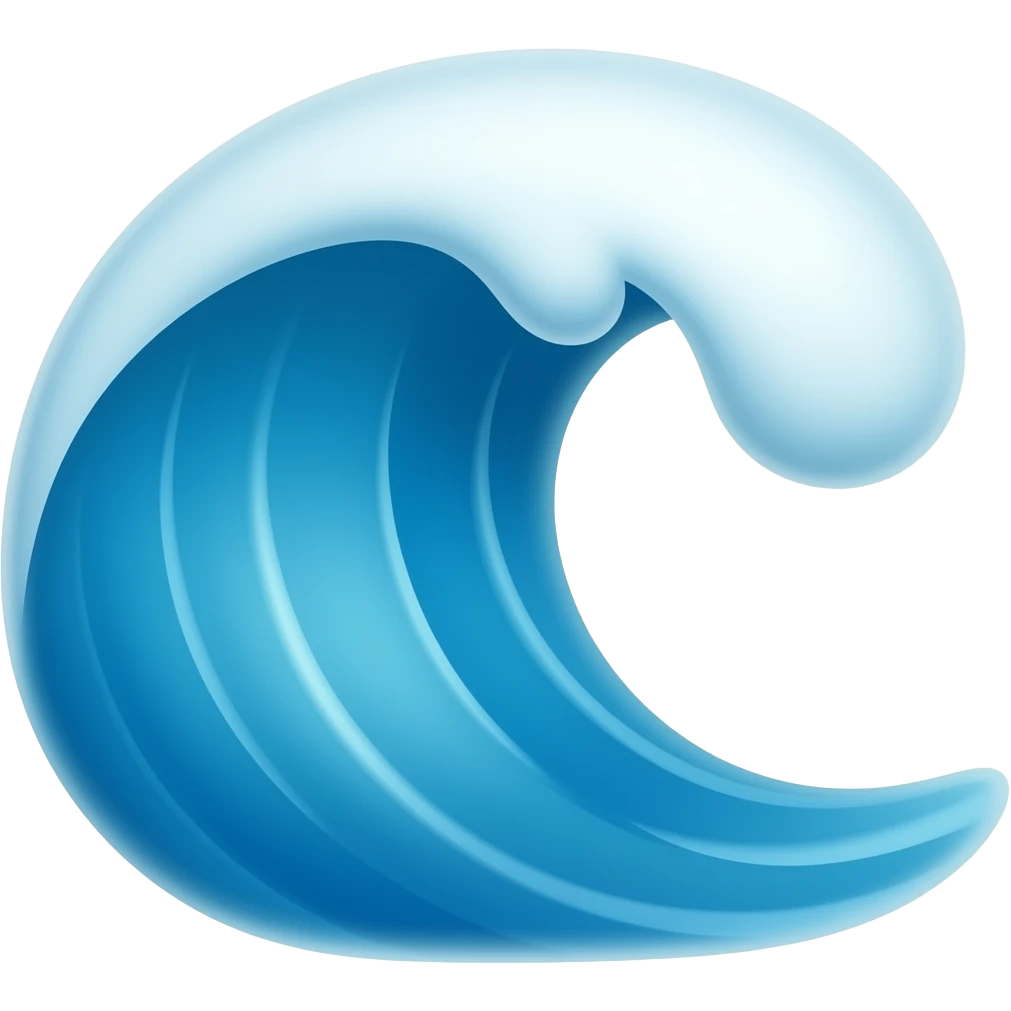 Vague de la mer une vague emoji