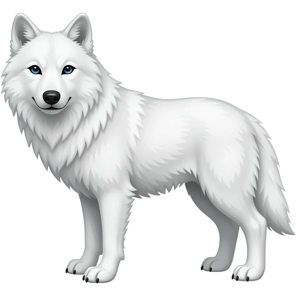 White wolf emoji