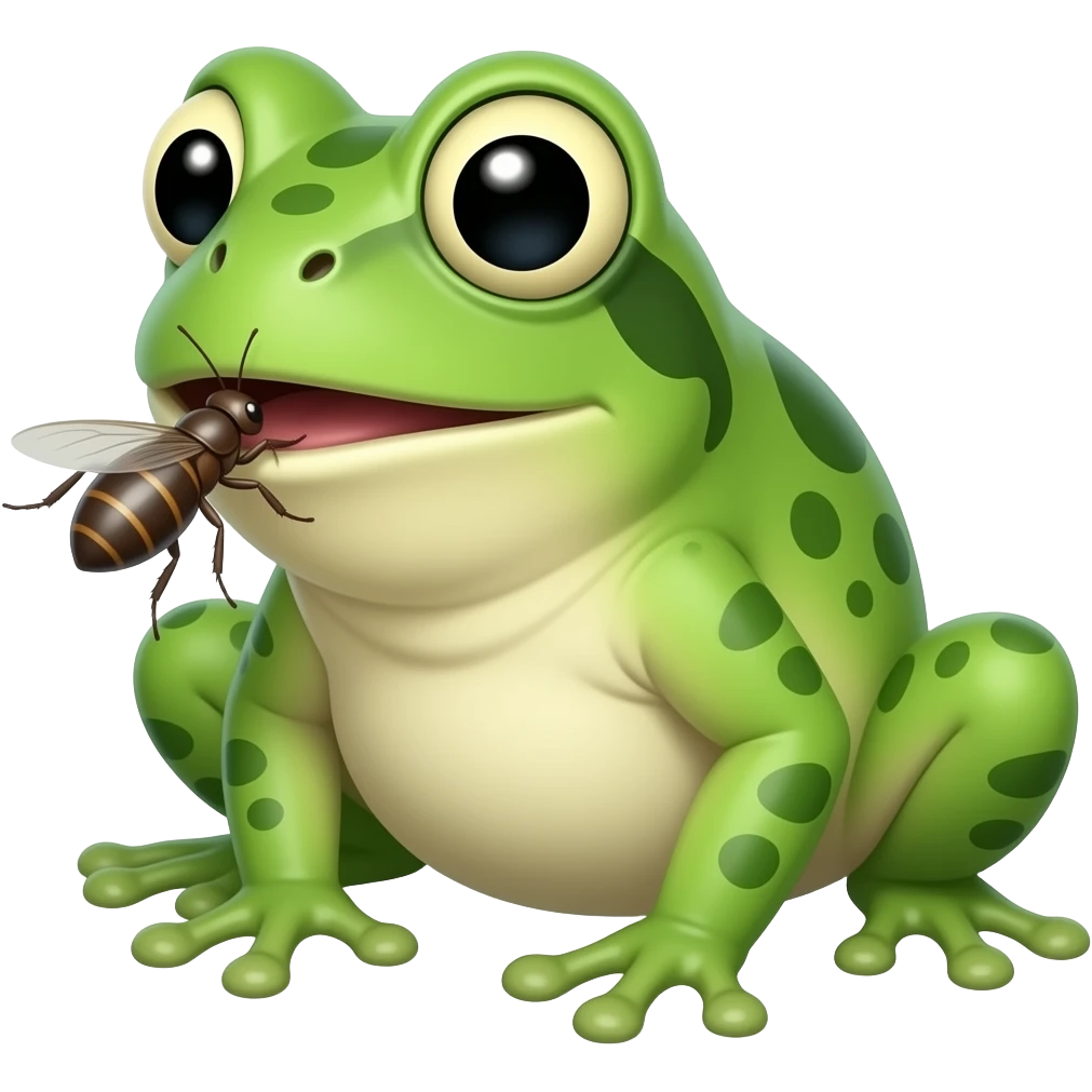 Frog Eats Insects emoji