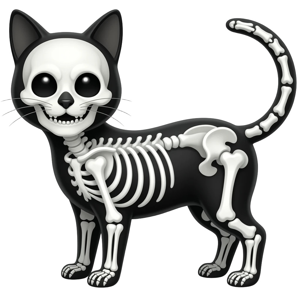 skelleton kitty emoji