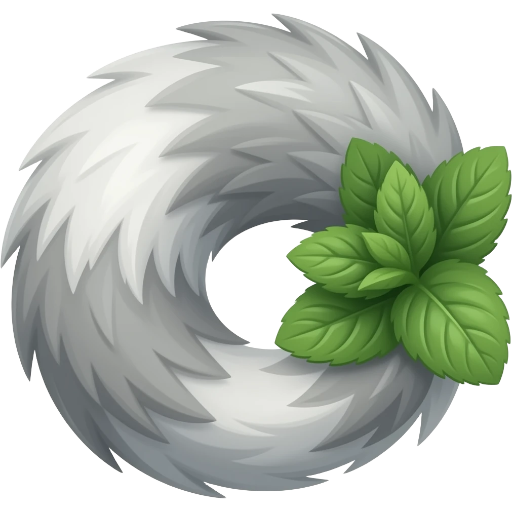 mint leaf wolf tail emoji