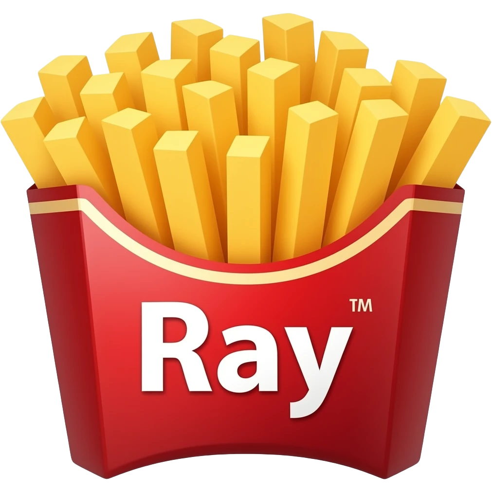 Fries And the name Ray is marked as a trademark. emoji