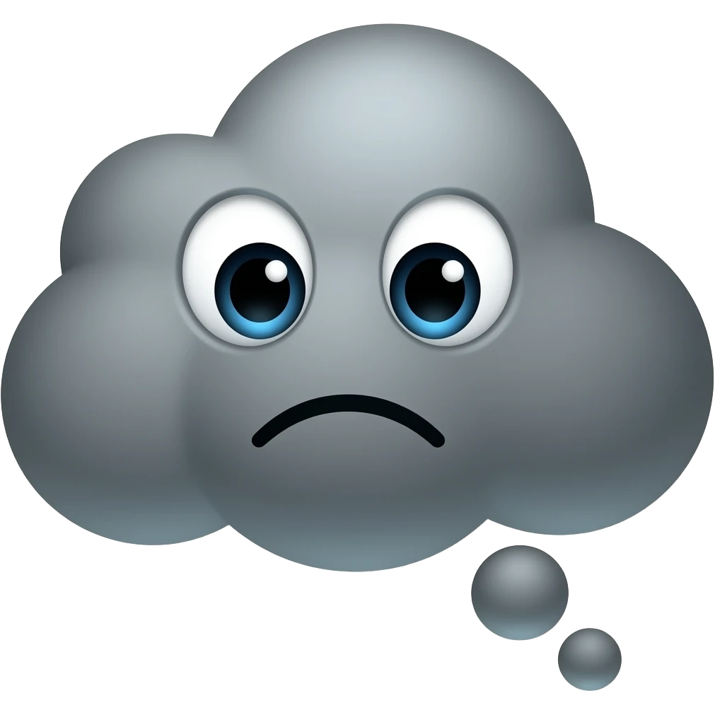 dark cloud thinking emoji