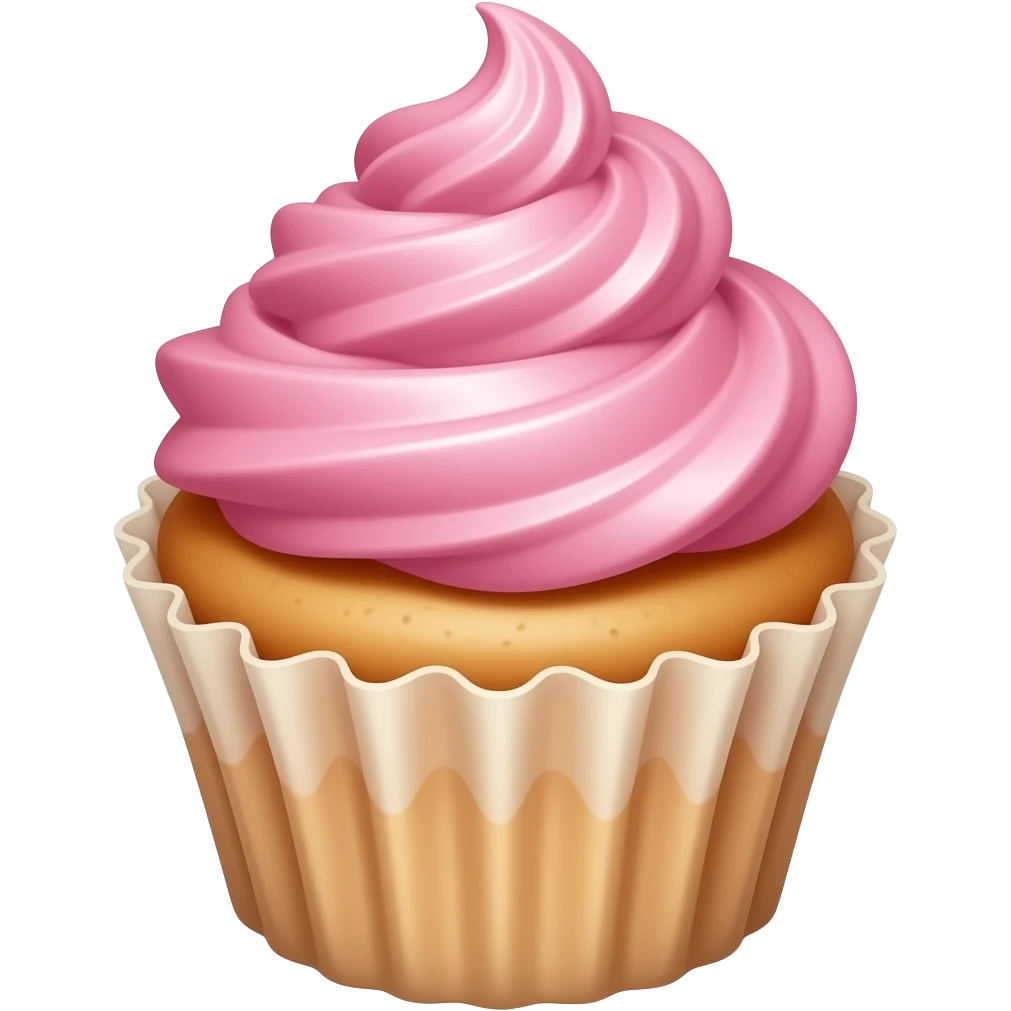 Cupcake with pink icing emoji