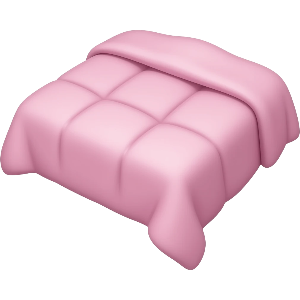 Realistic light pink blanket emoji