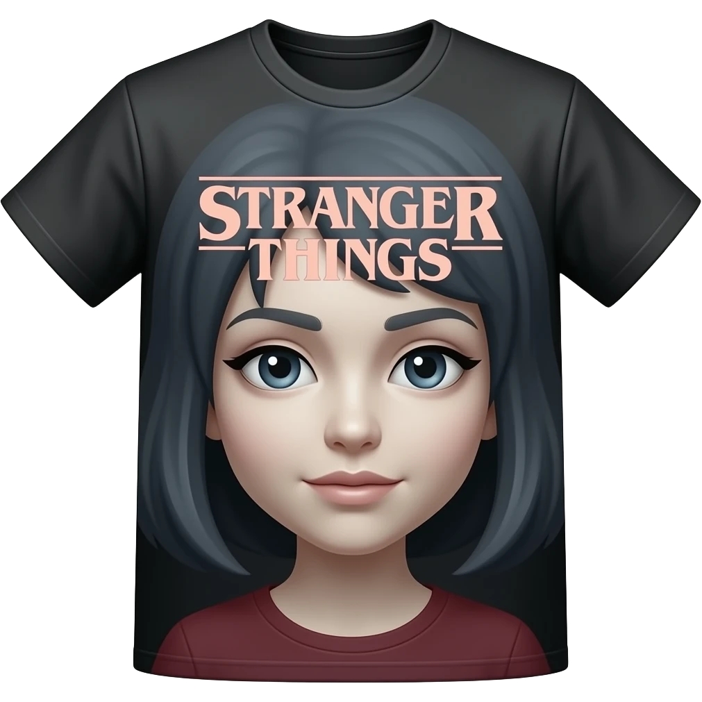 La maglietta e di stranger  thing e creala un pò truccata emoji