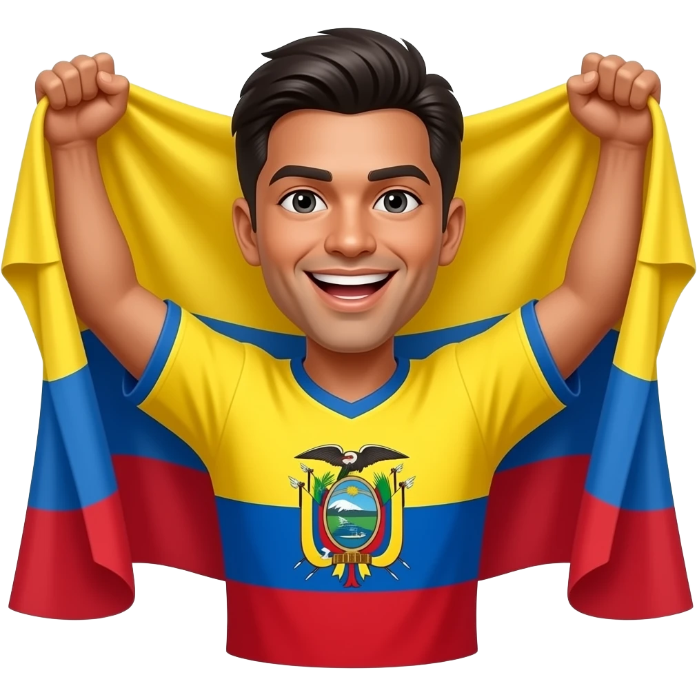 world cup happy ecuatorian emoji