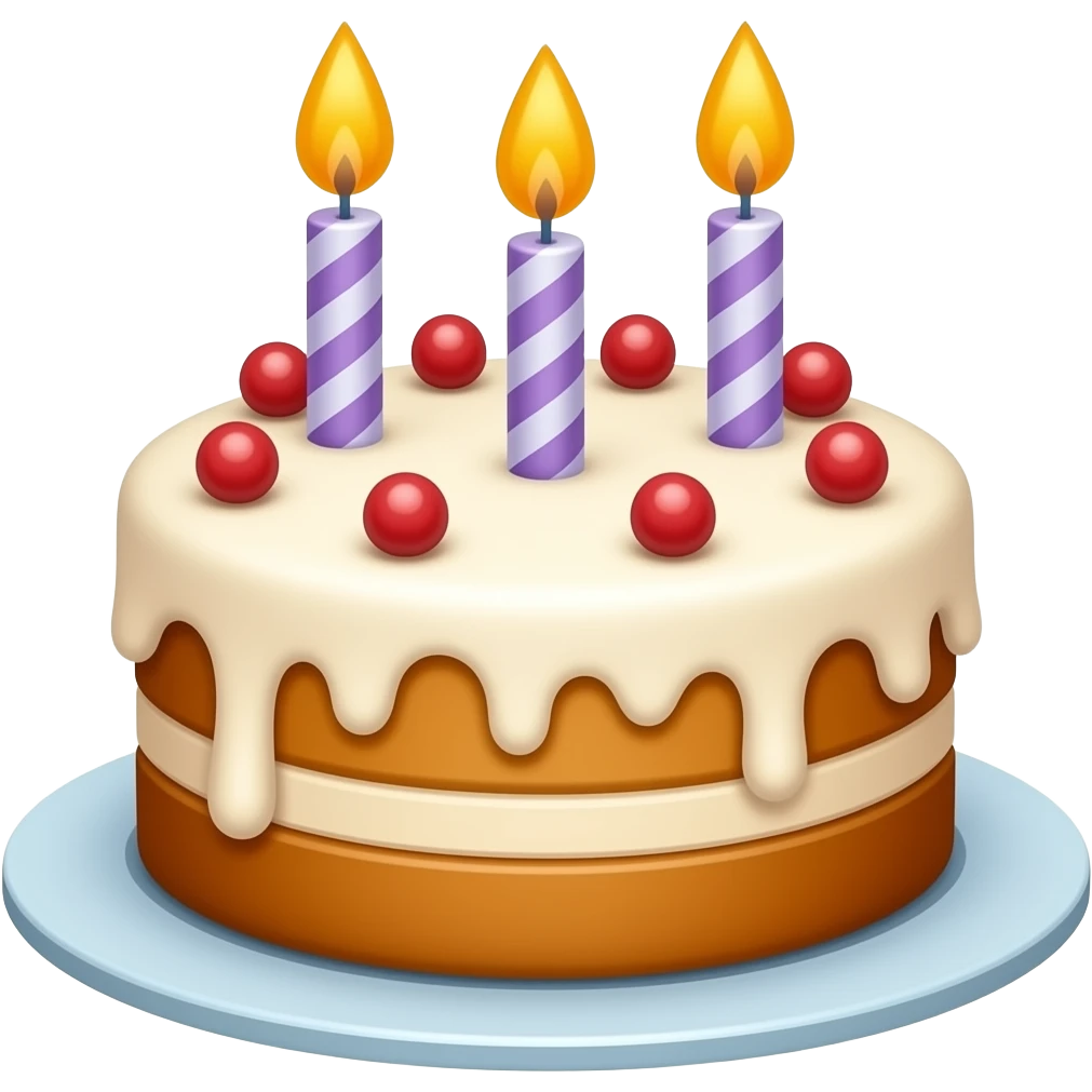 Happy Birthday with cake emoji