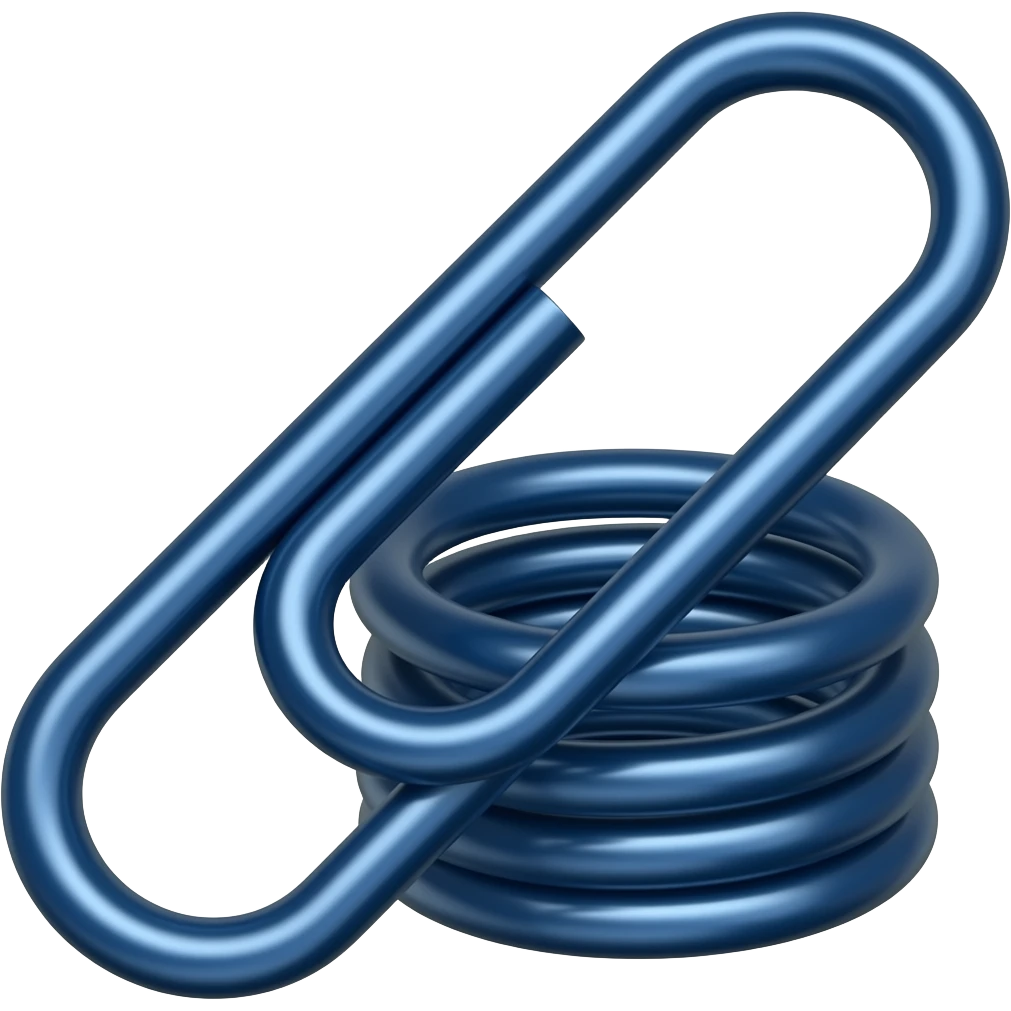 Dark blue  paper clip emoji