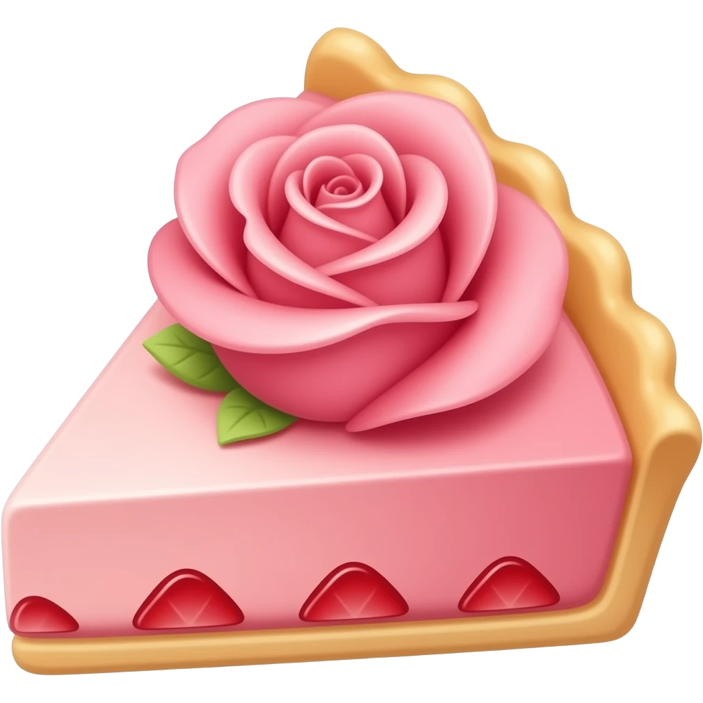 一块粉玫瑰挞 emoji