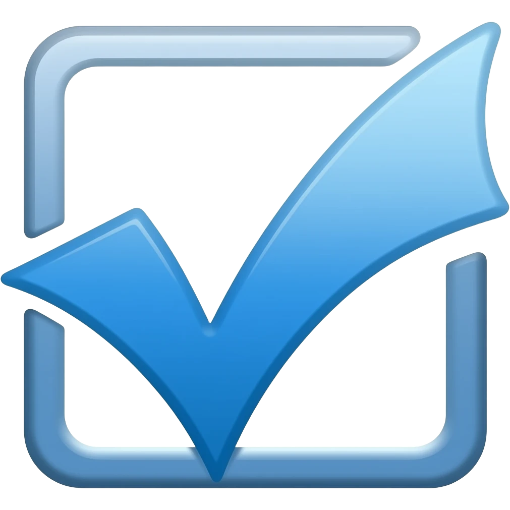 Blue tick emoji