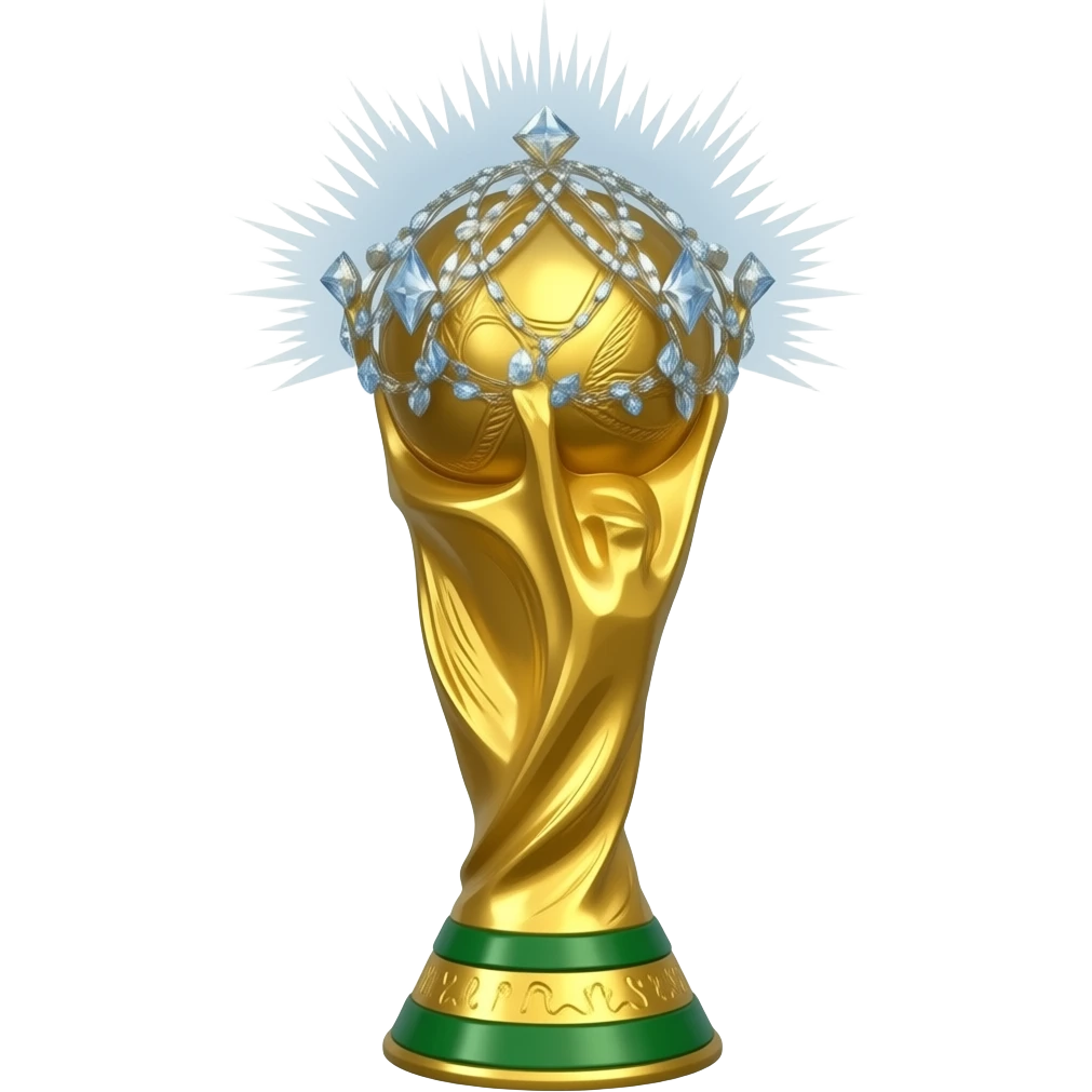 World Cup made of diamonds emoji