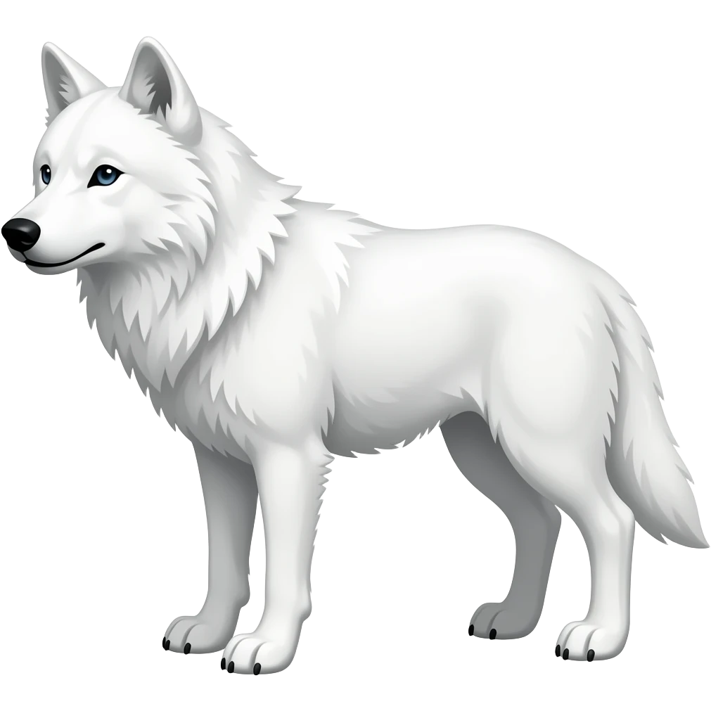 White wolf emoji emoji