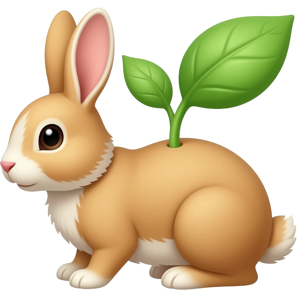Bunny sprouts emoji