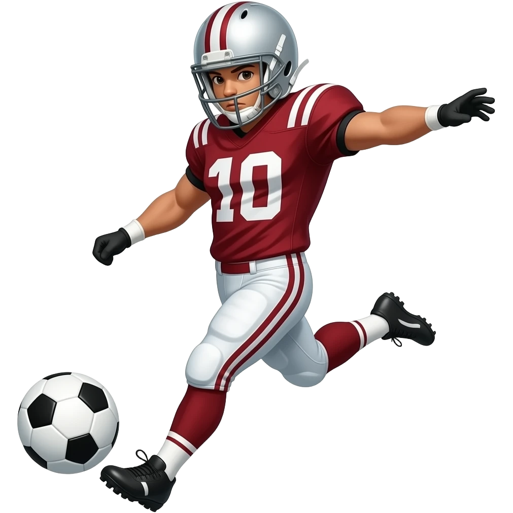 a football player kicking a penalty emoji