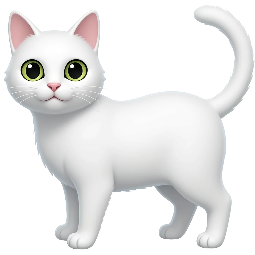 Білий Білий кіт emoji