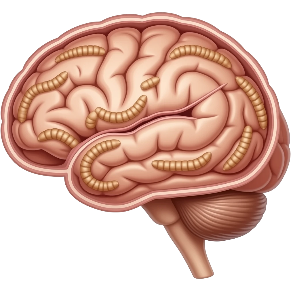 brain worms emoji