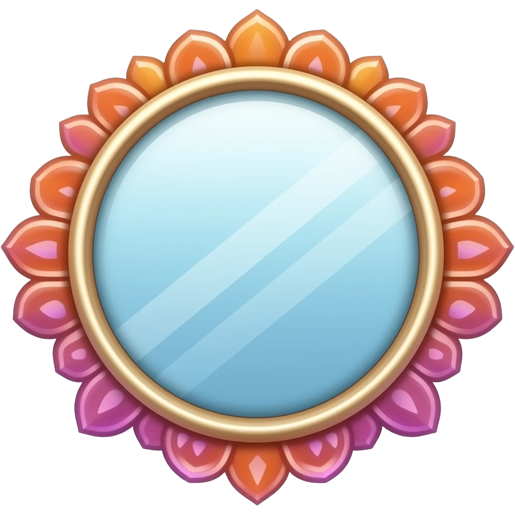 fancy gradient mirror emoji