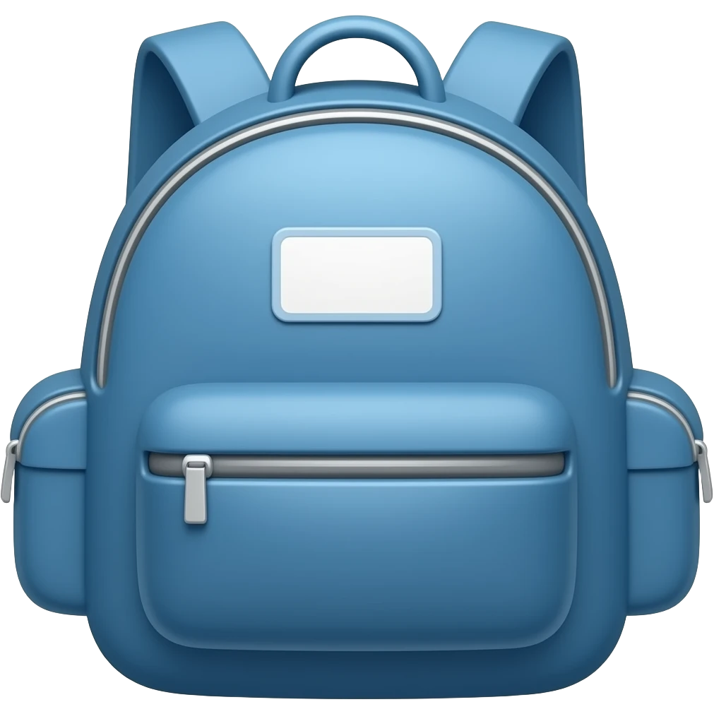 blue backpack emoji
