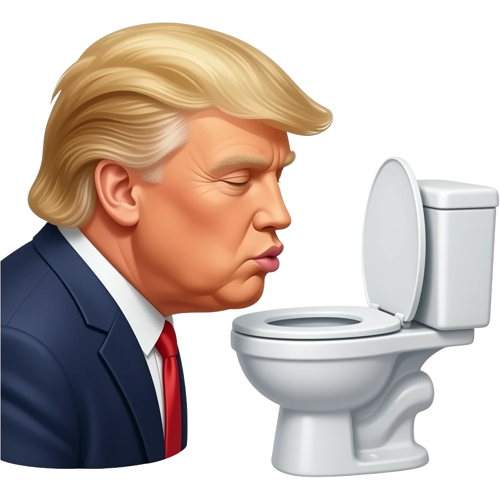 трамп целует туалет emoji