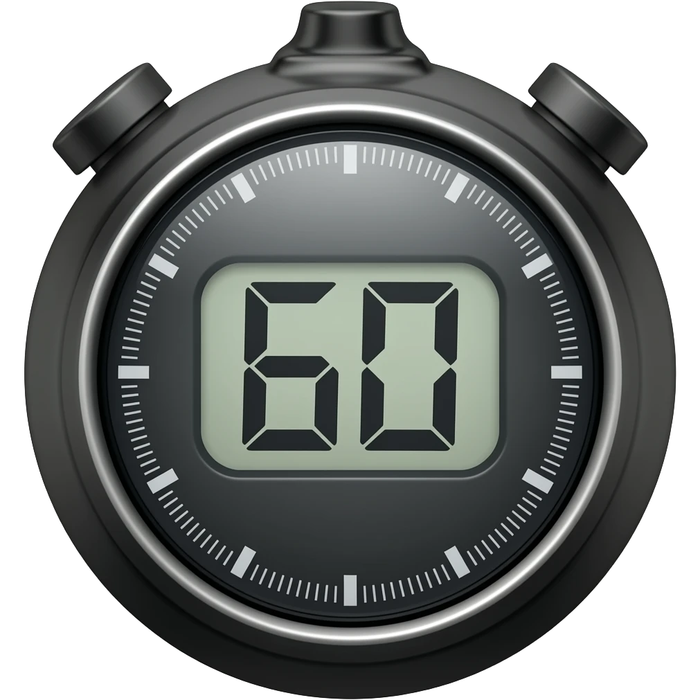 60 seconds clock emoji
