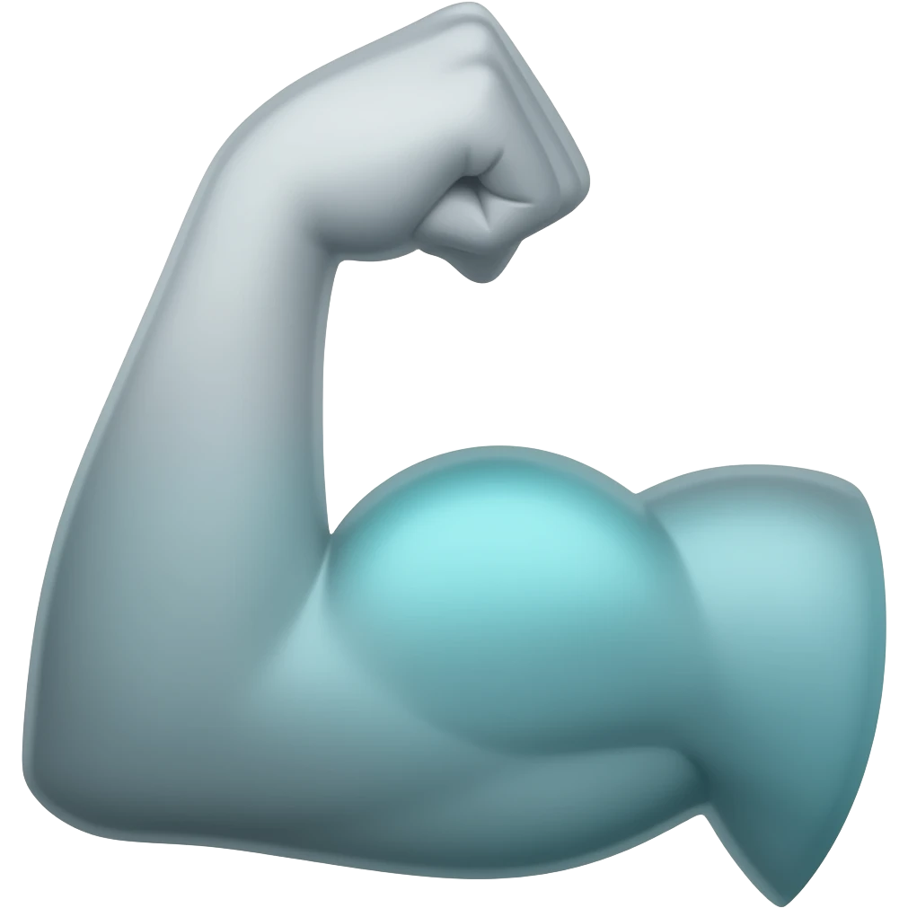 bizeps icon in grey bizeos highlighted in #00D4B1 emoji