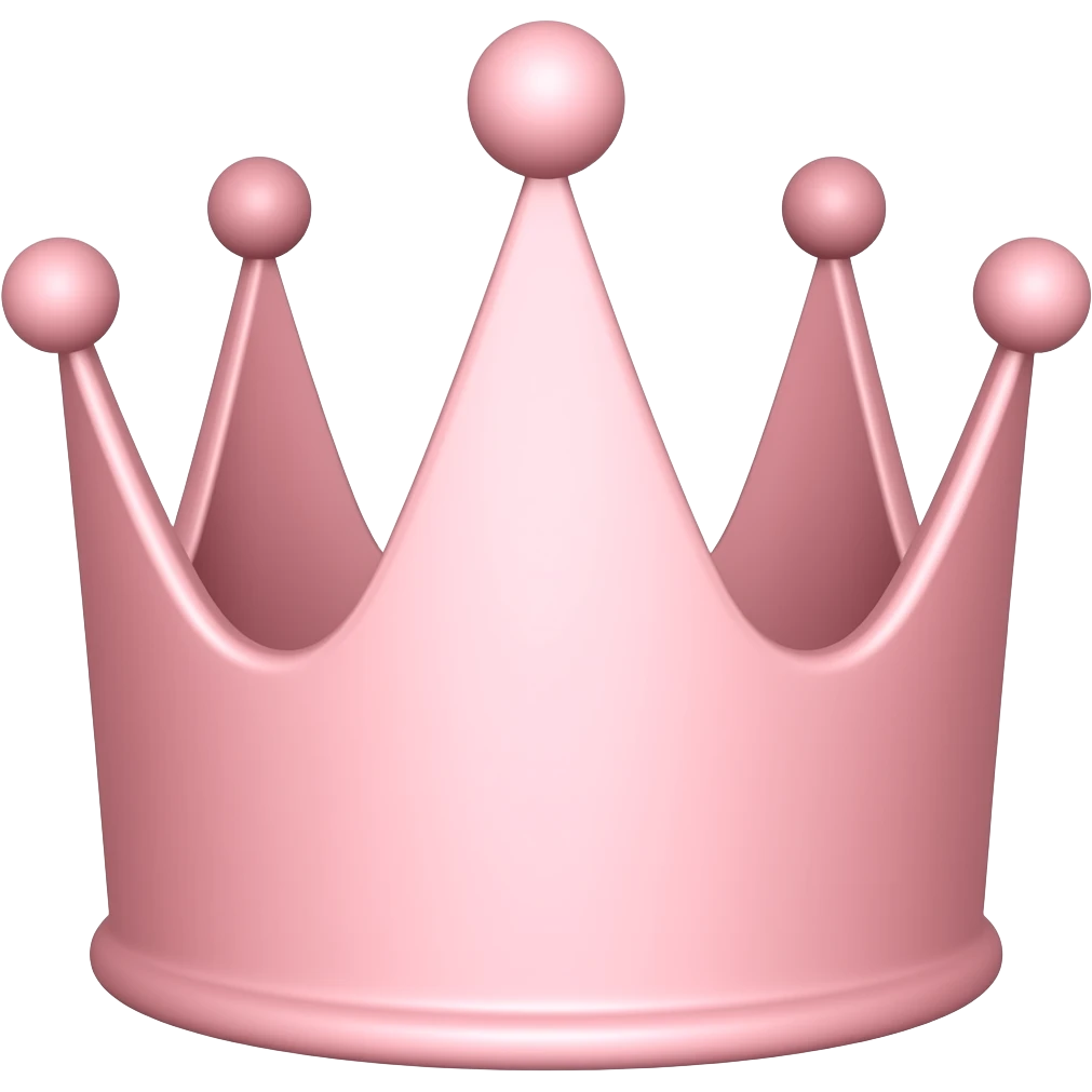 light pink crown emoji