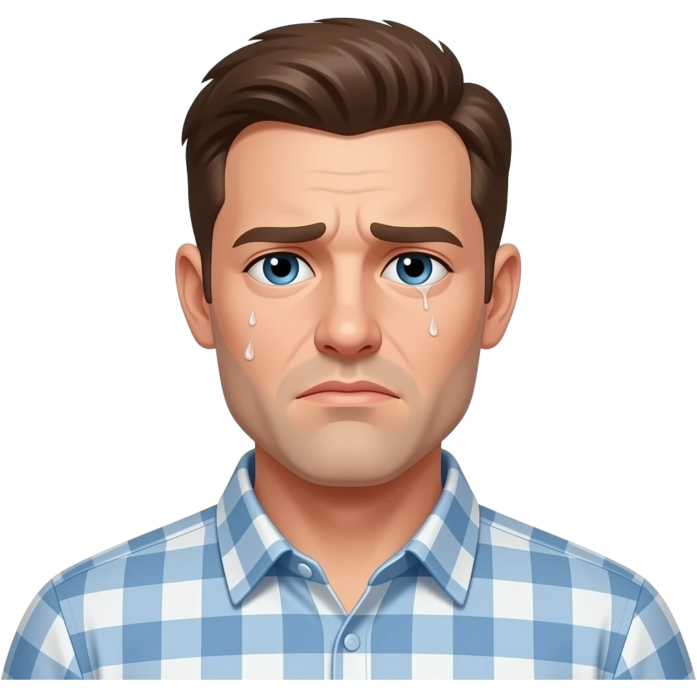 tired men in shirt emoji