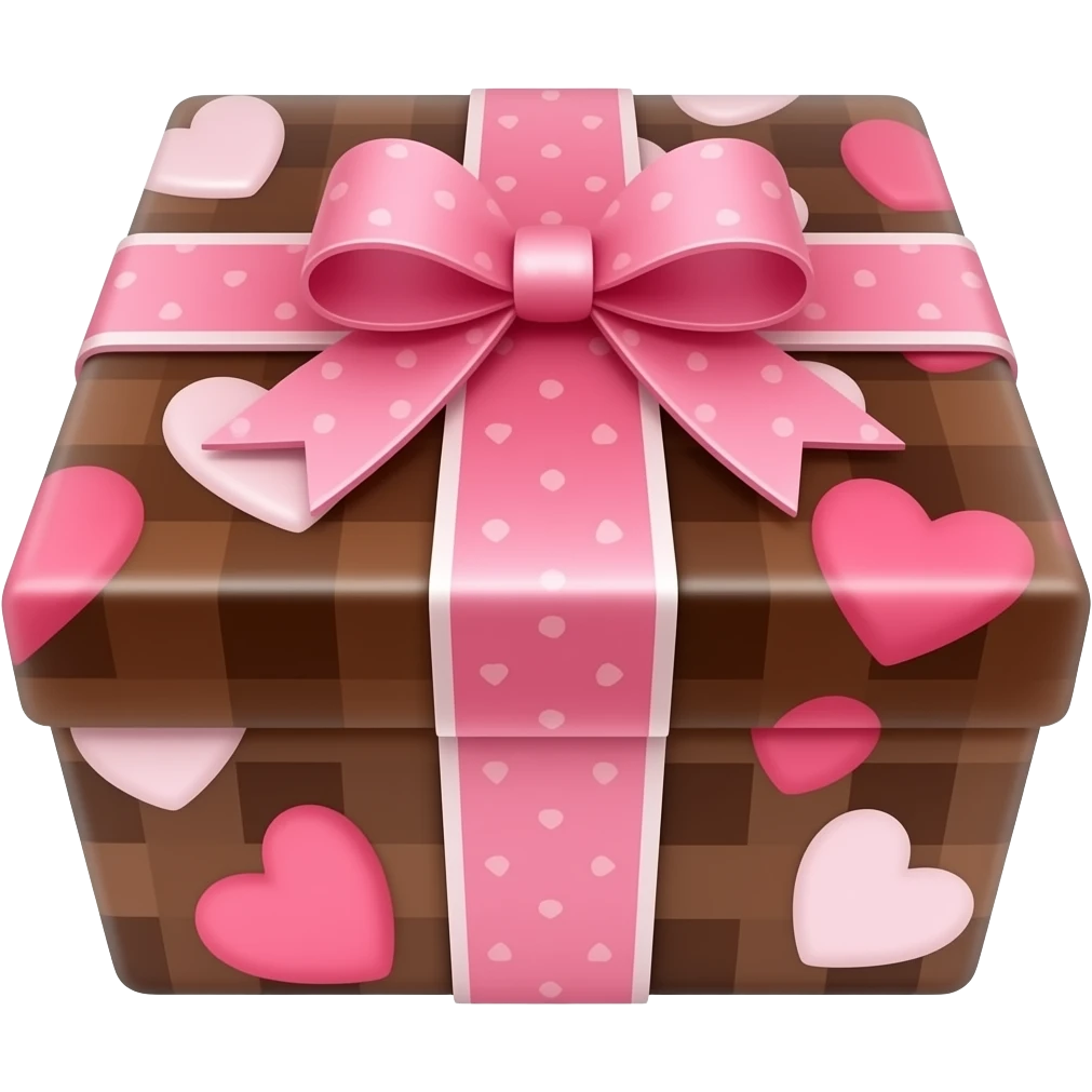 A valentine day square box chocolate emoji