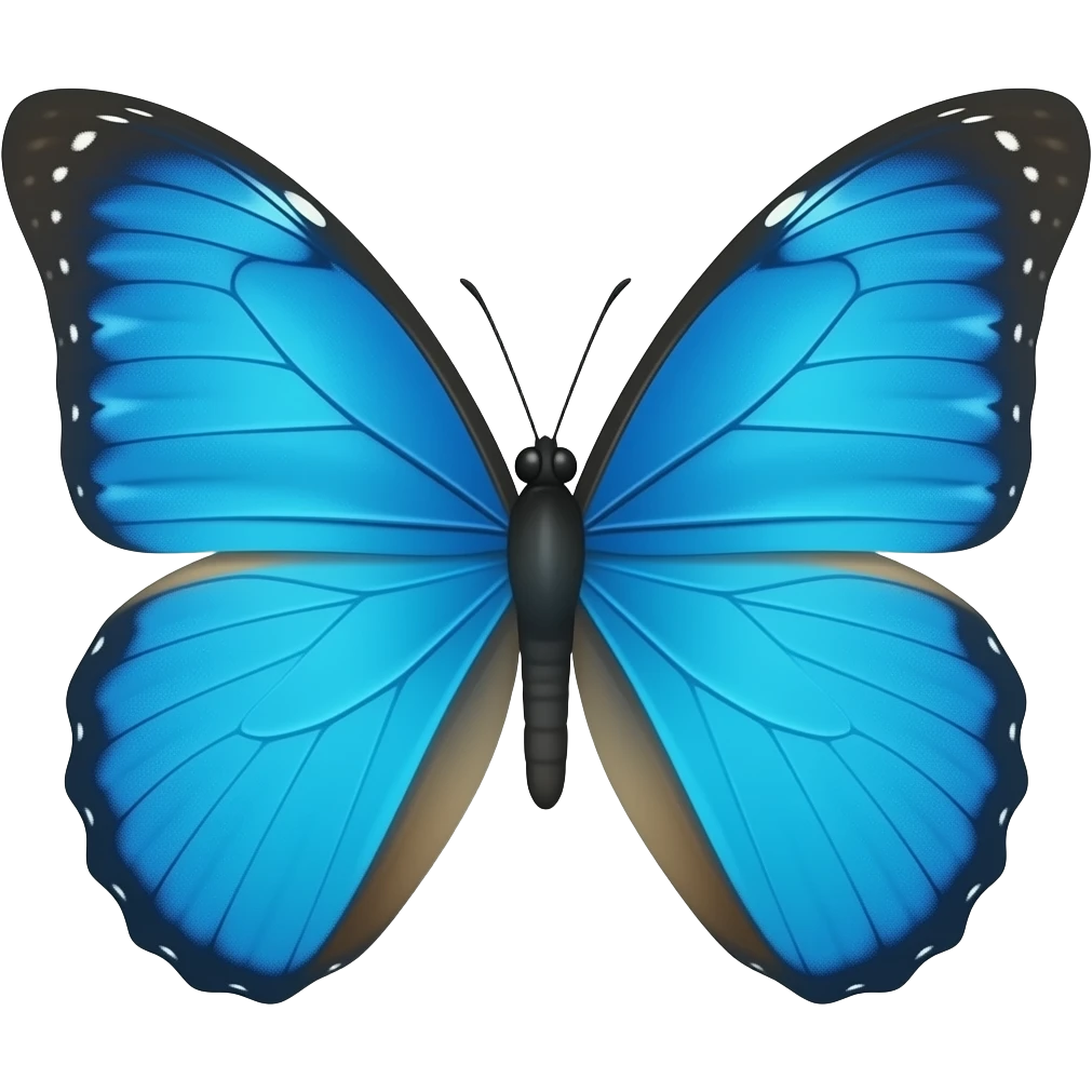 blue butterfly emoji