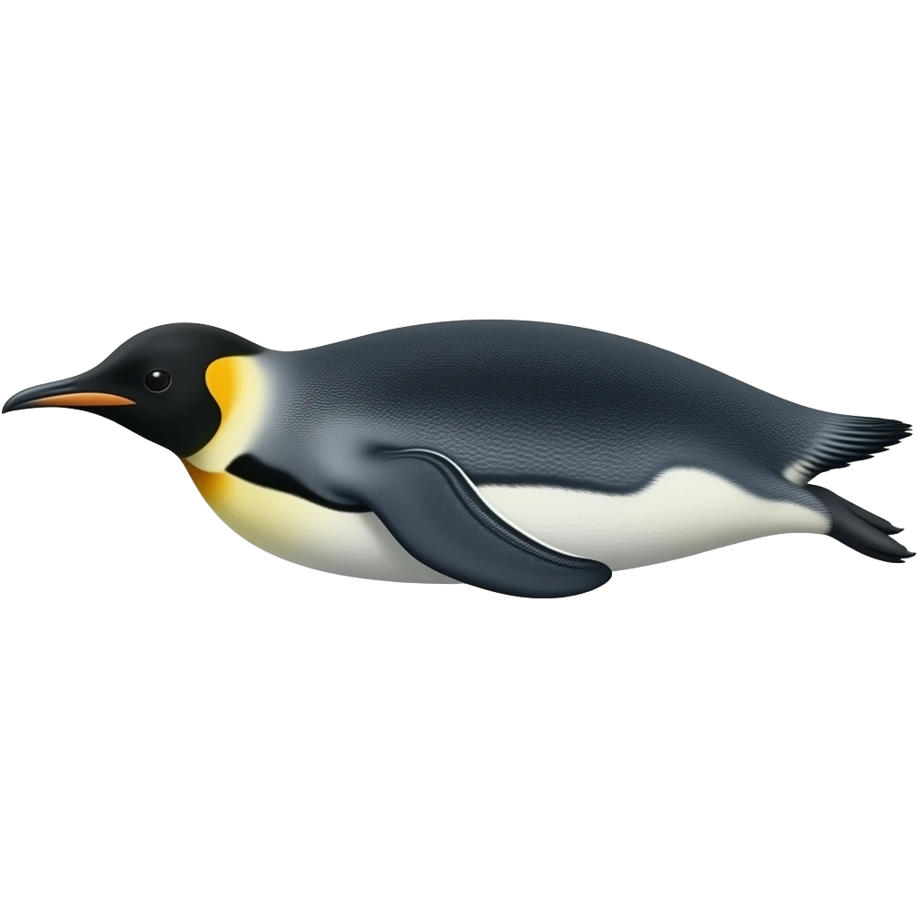 横向きの細長いペンギン emoji