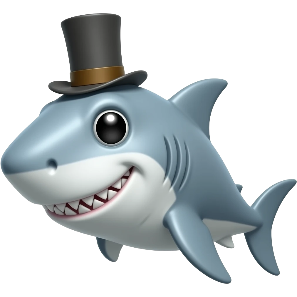 Shark with a top hat emoji | AI Emoji Generator