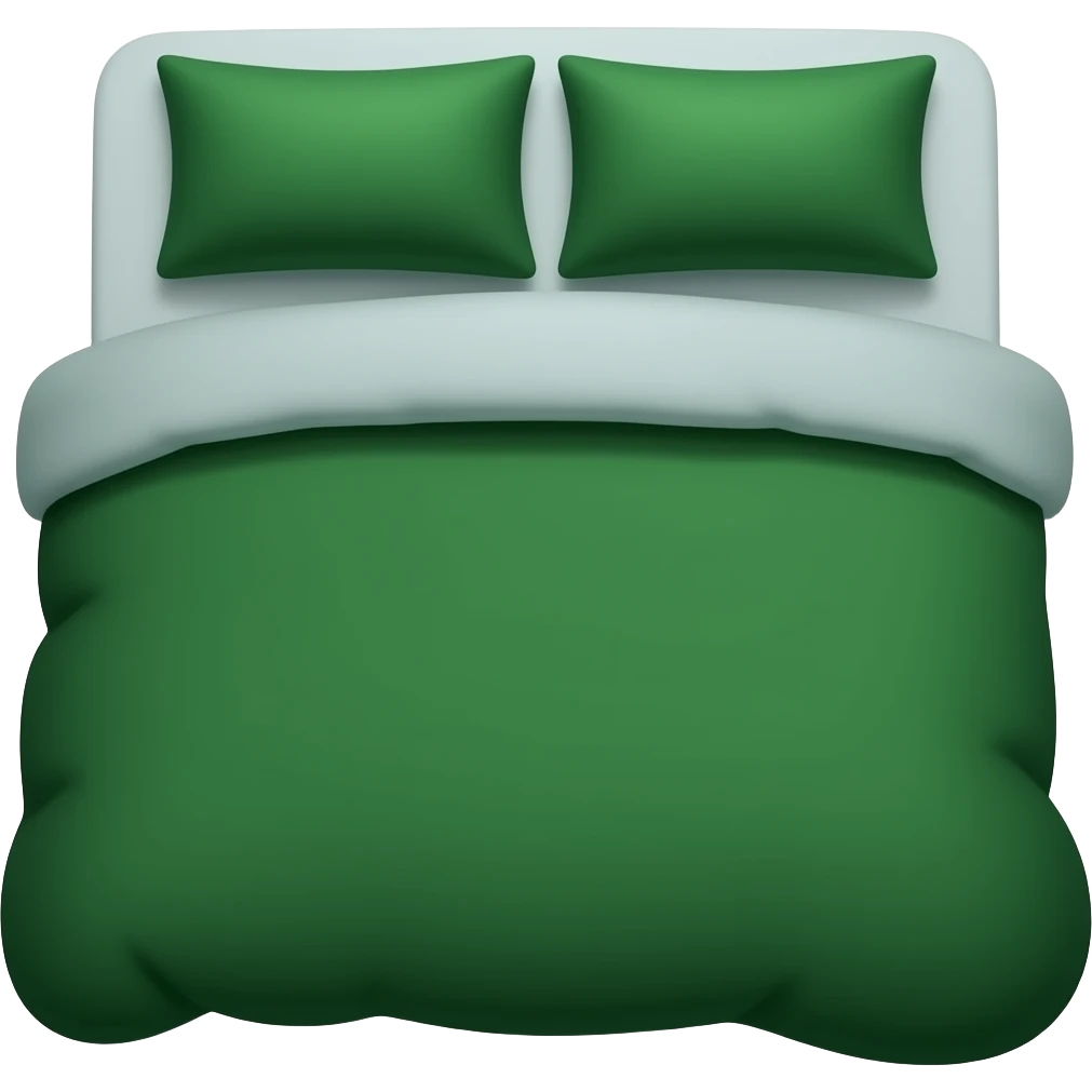 Dark green bedding emoji