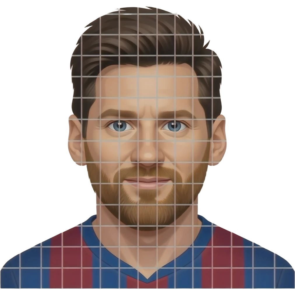 5×5 ग्रीड messi emoji
