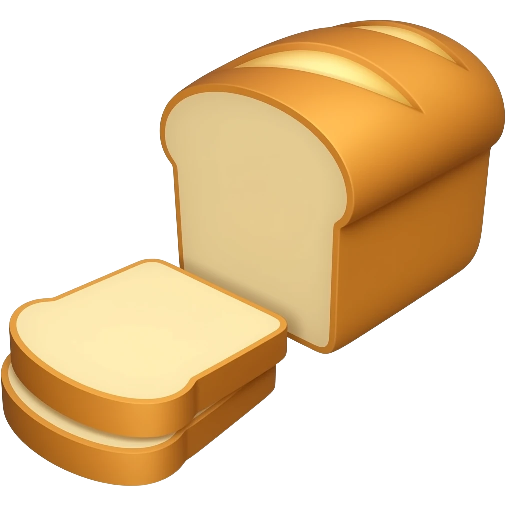 Bread loaf and slices emoji