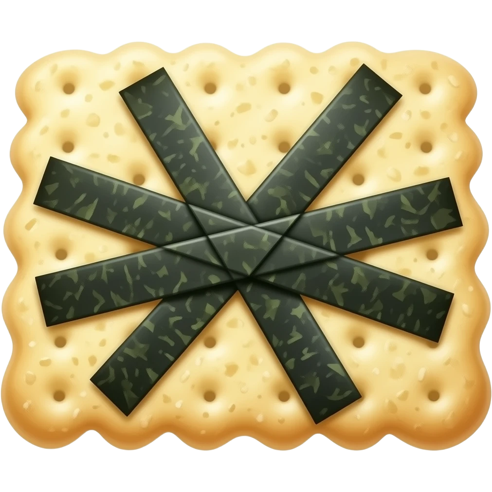 Sambei Rice Cracker with nori emoji