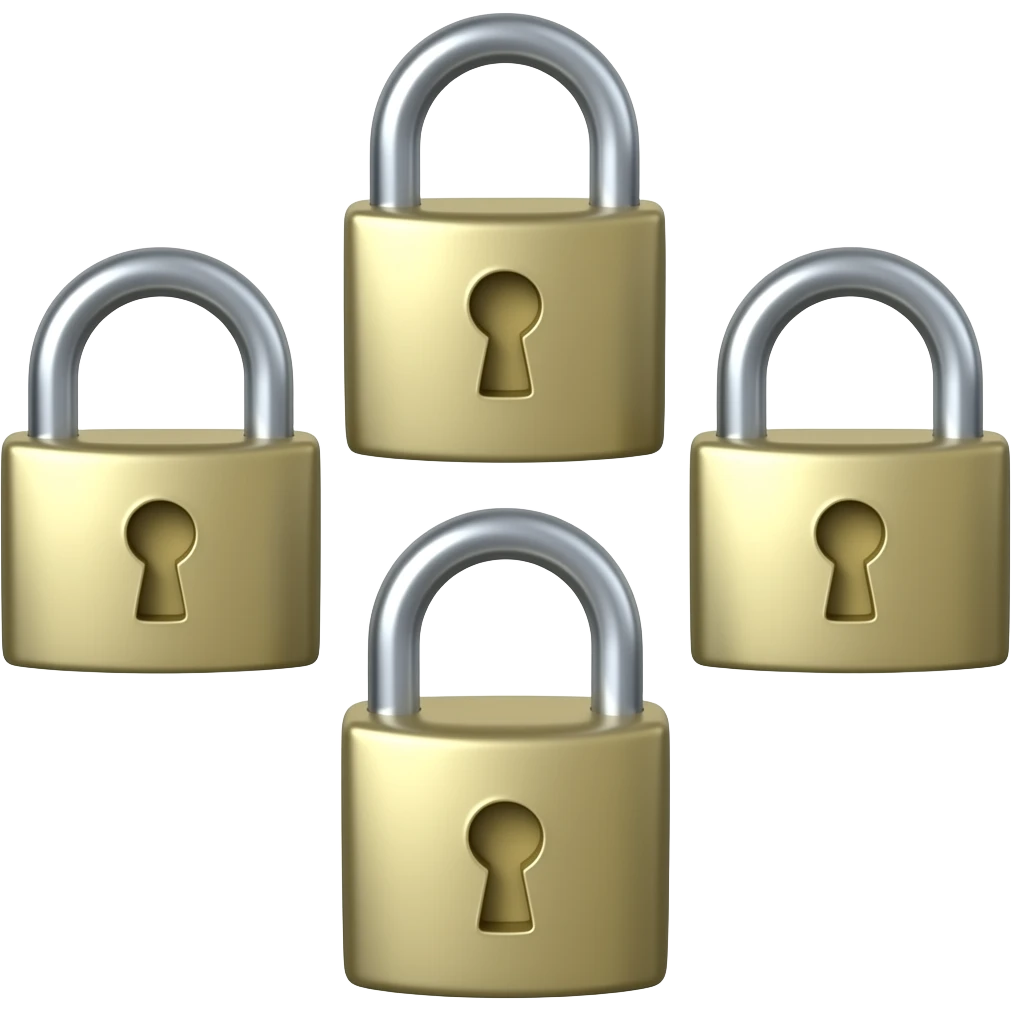 three lock emoji