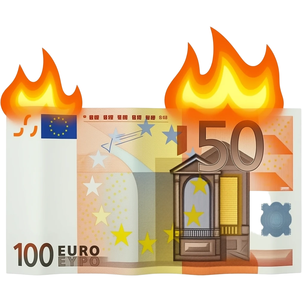 euros burning emoji