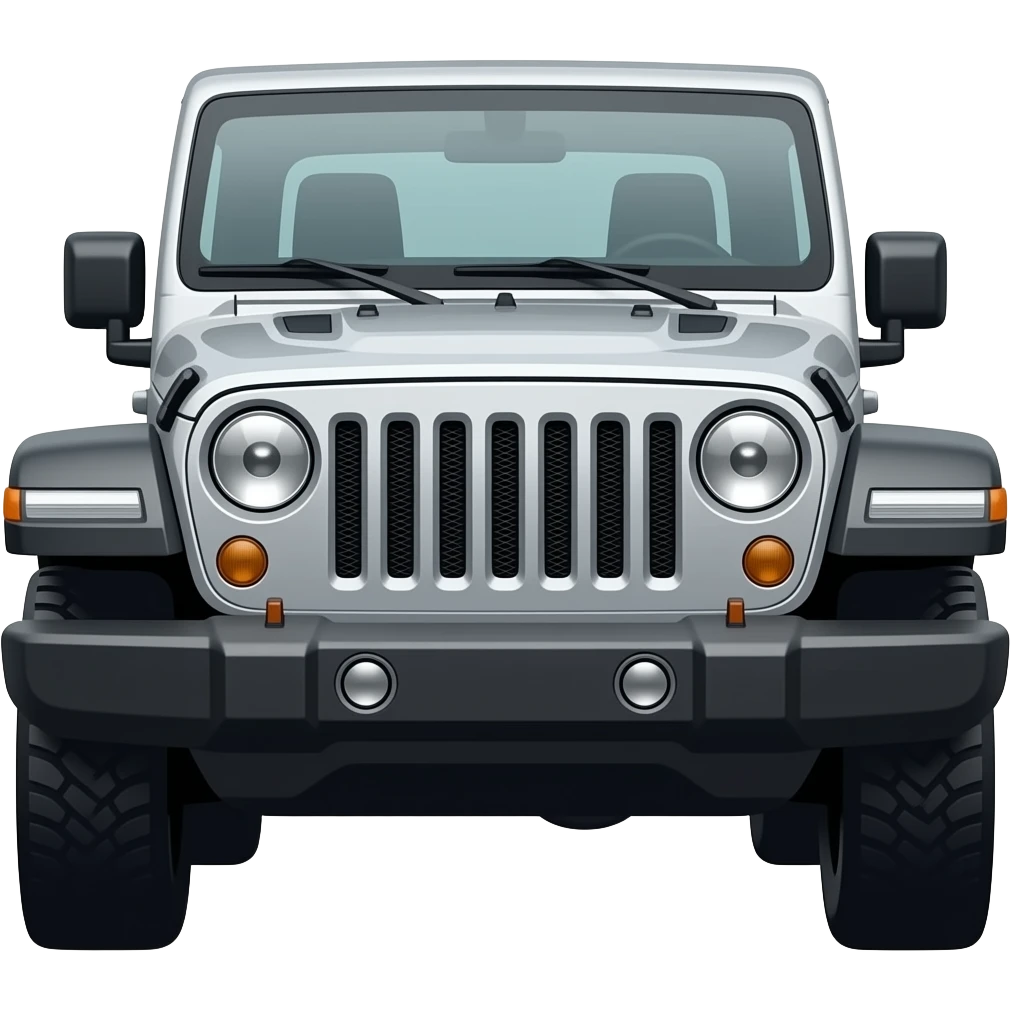 Silver Jeep wrangler emoji