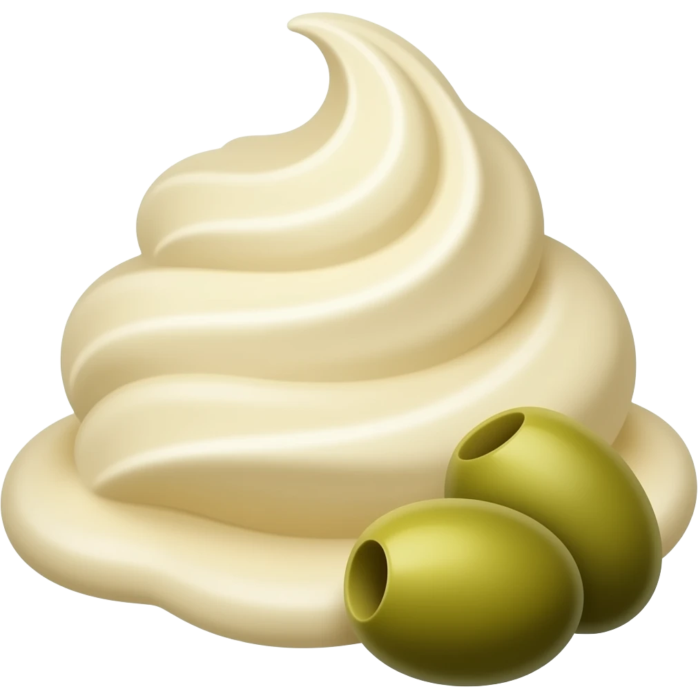 vanilla eis creme mit oliven emoji