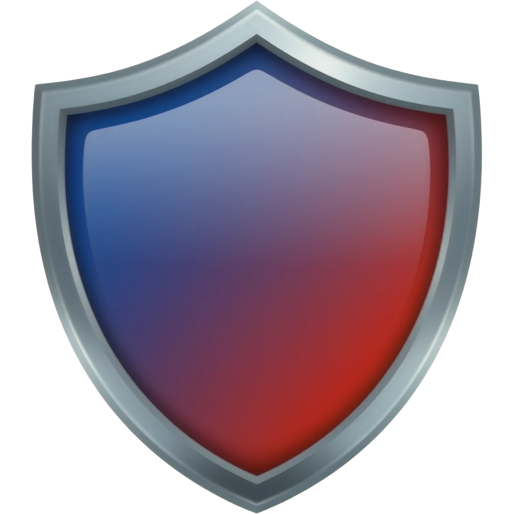 dark blue and red gradient shield emoji