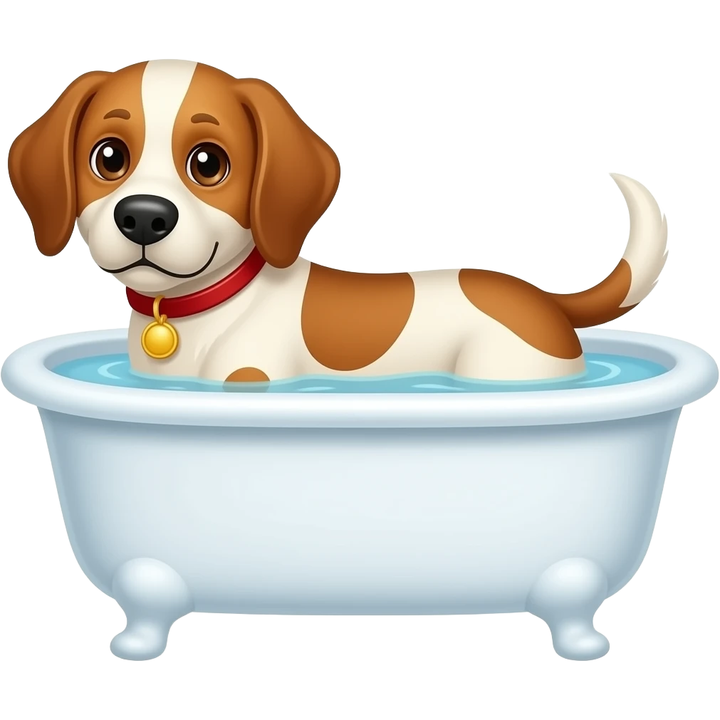 DOG IN BATHTUB emoji