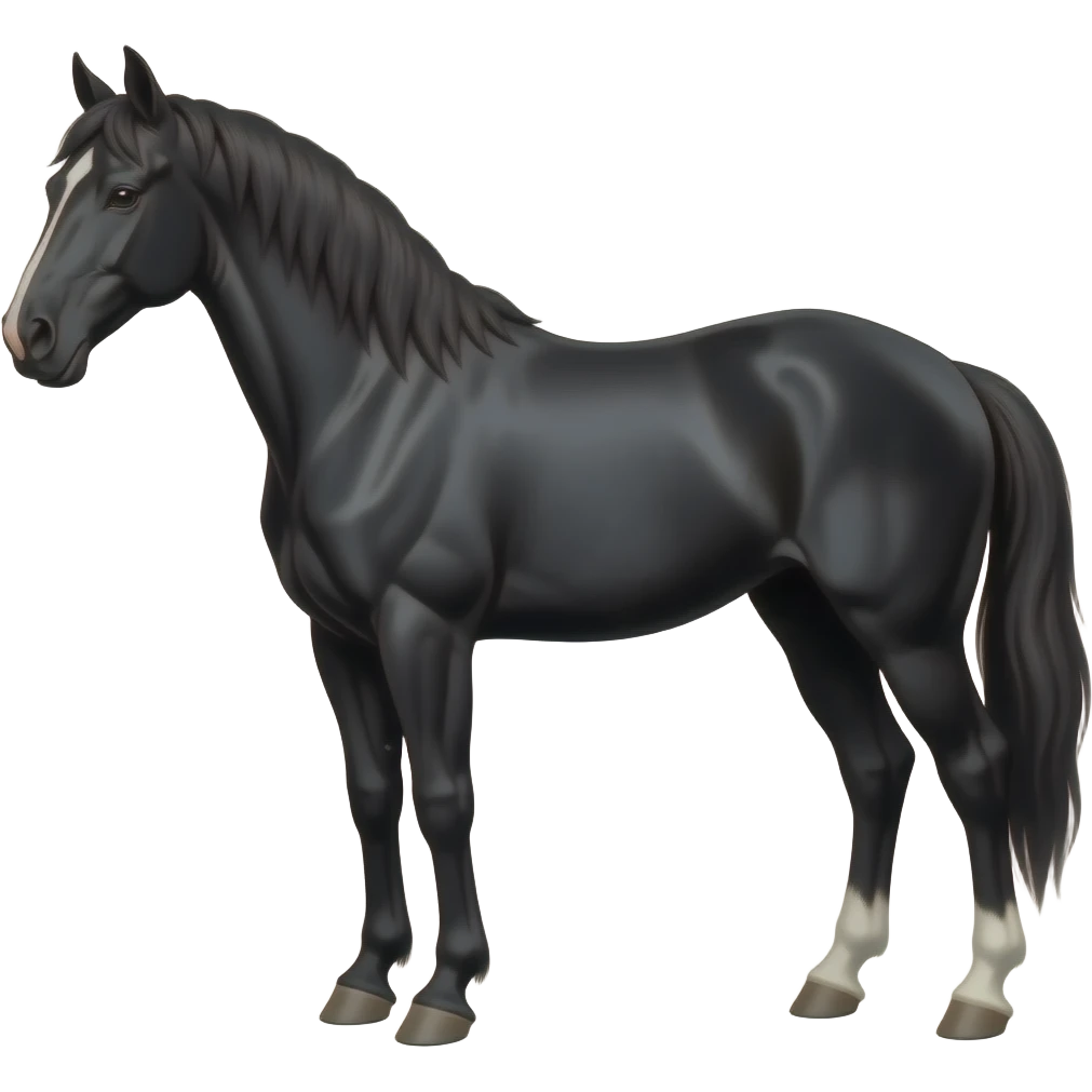 R legs black horse emoji