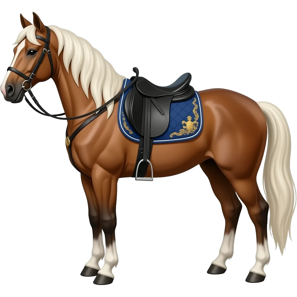 royal saddled fancy horse emoji