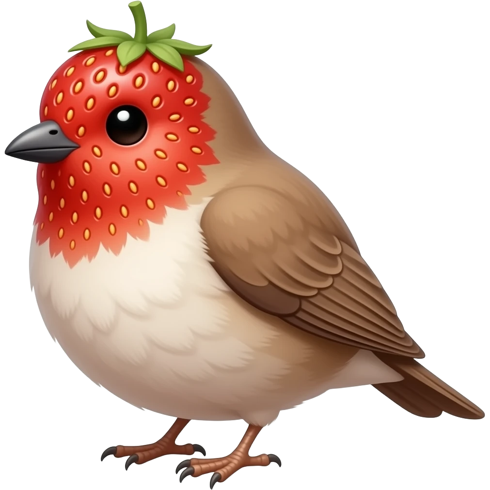 Strawberry bird emoji