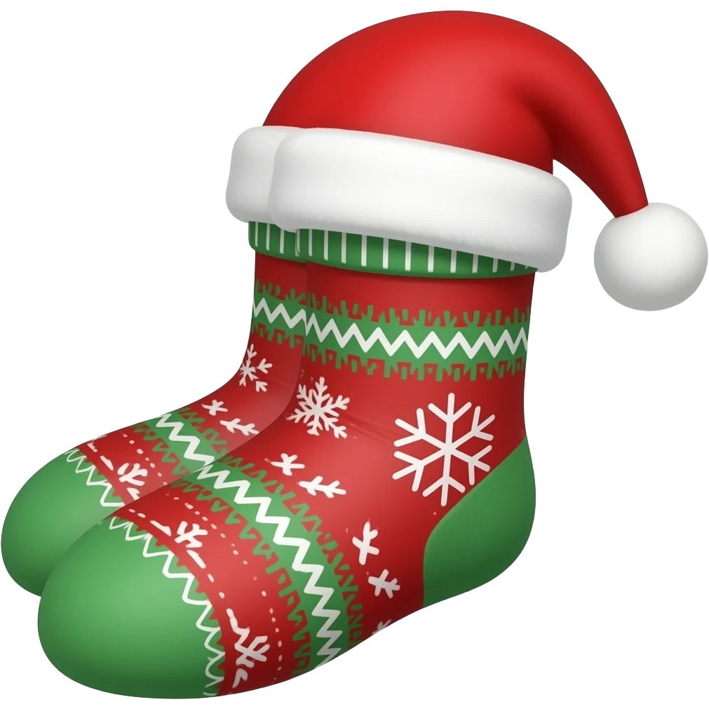 christmas socks pair emoji