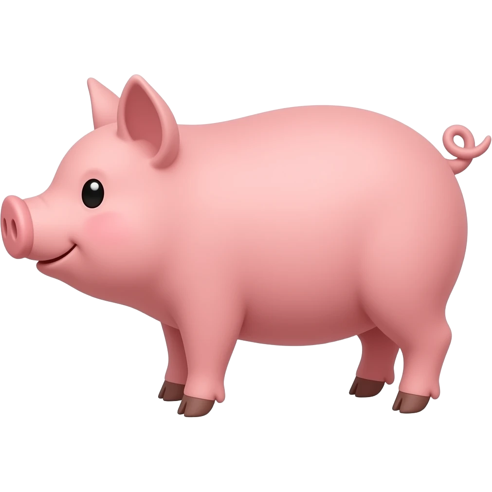 Pig pink emoji