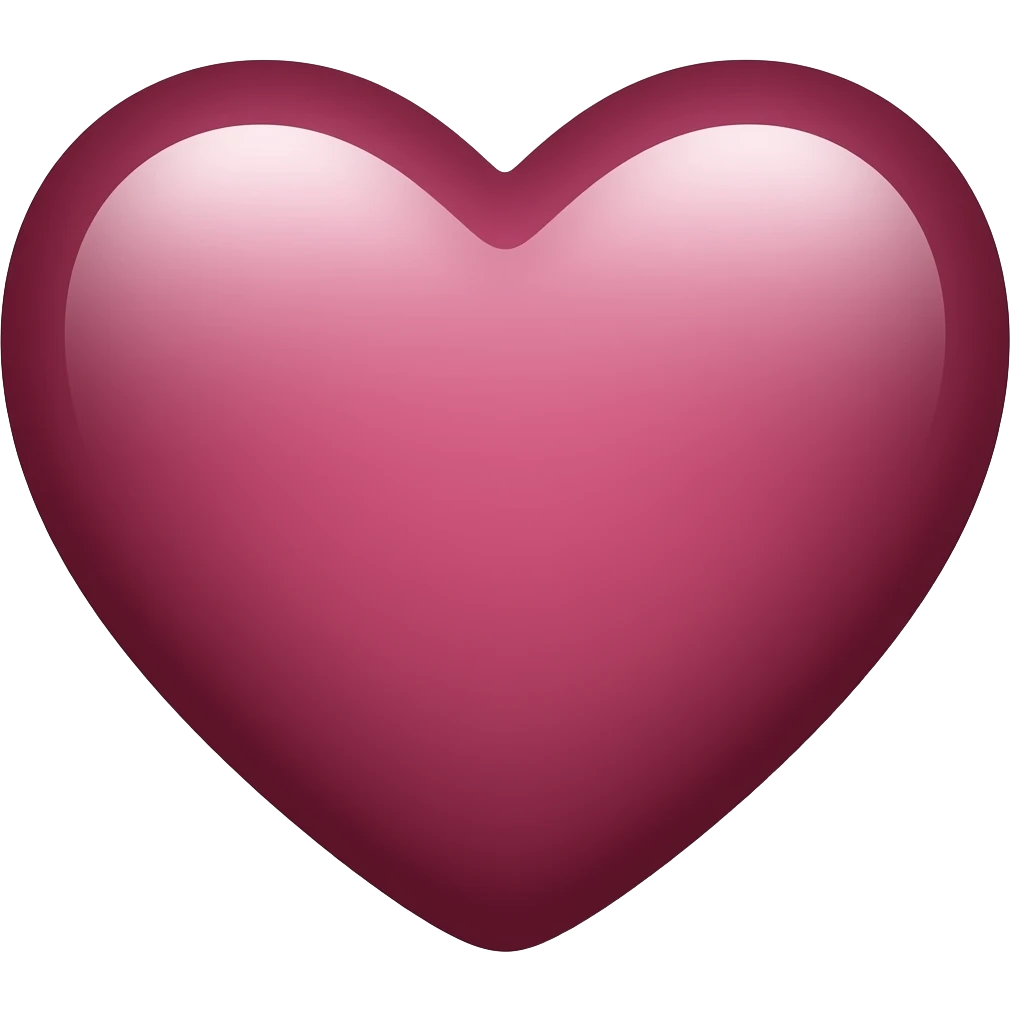 Сердце цвета плюки emoji