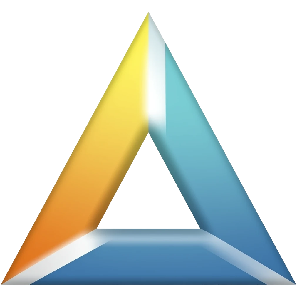 cool 2D three-colored triangle emoji emoji